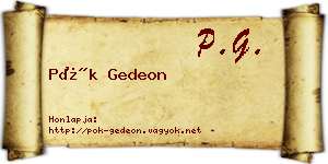 Pók Gedeon névjegykártya